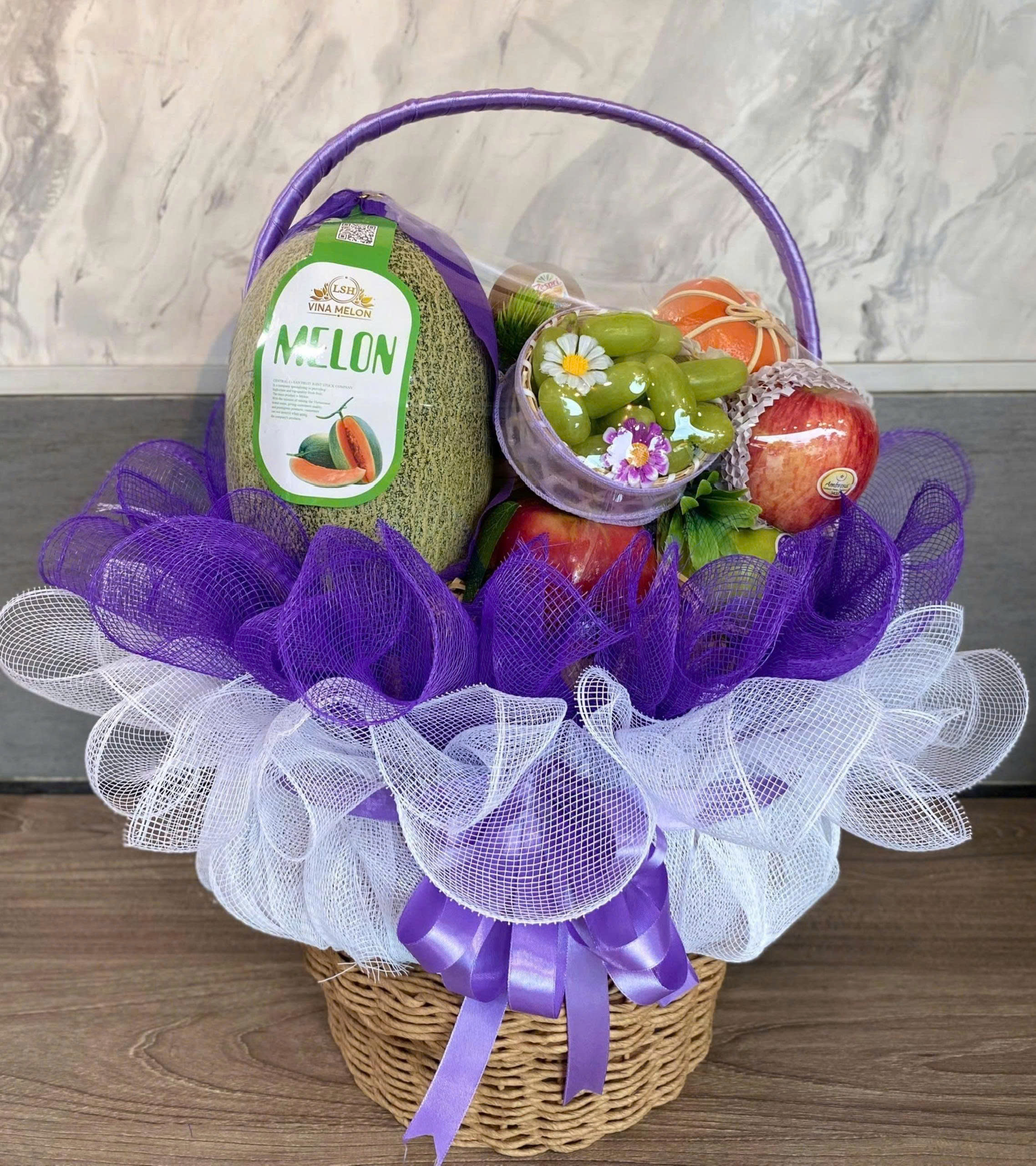 Giỏ Tím Trắng (Cái)