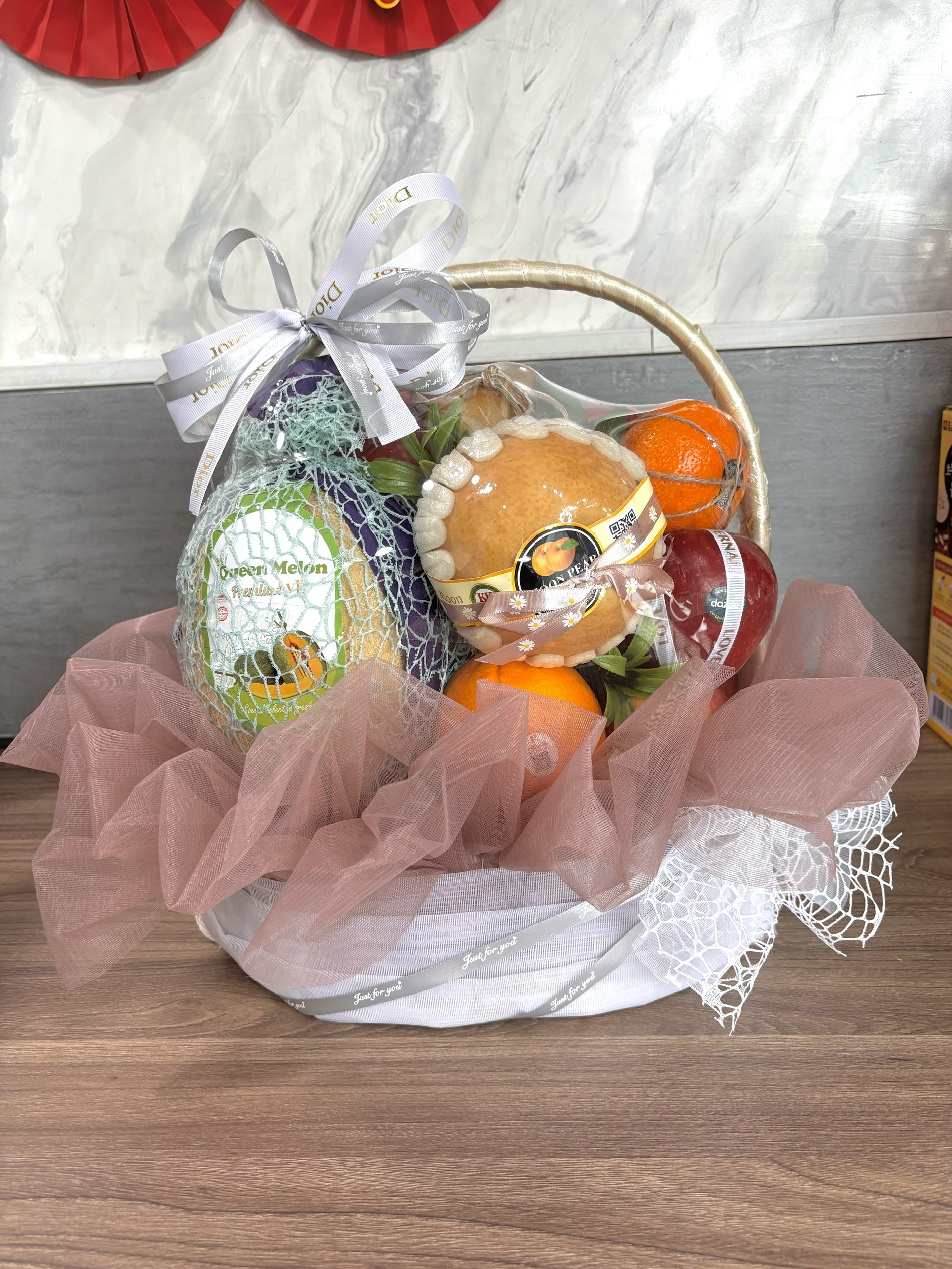 Giỏ Trắng Hồng (Cái)