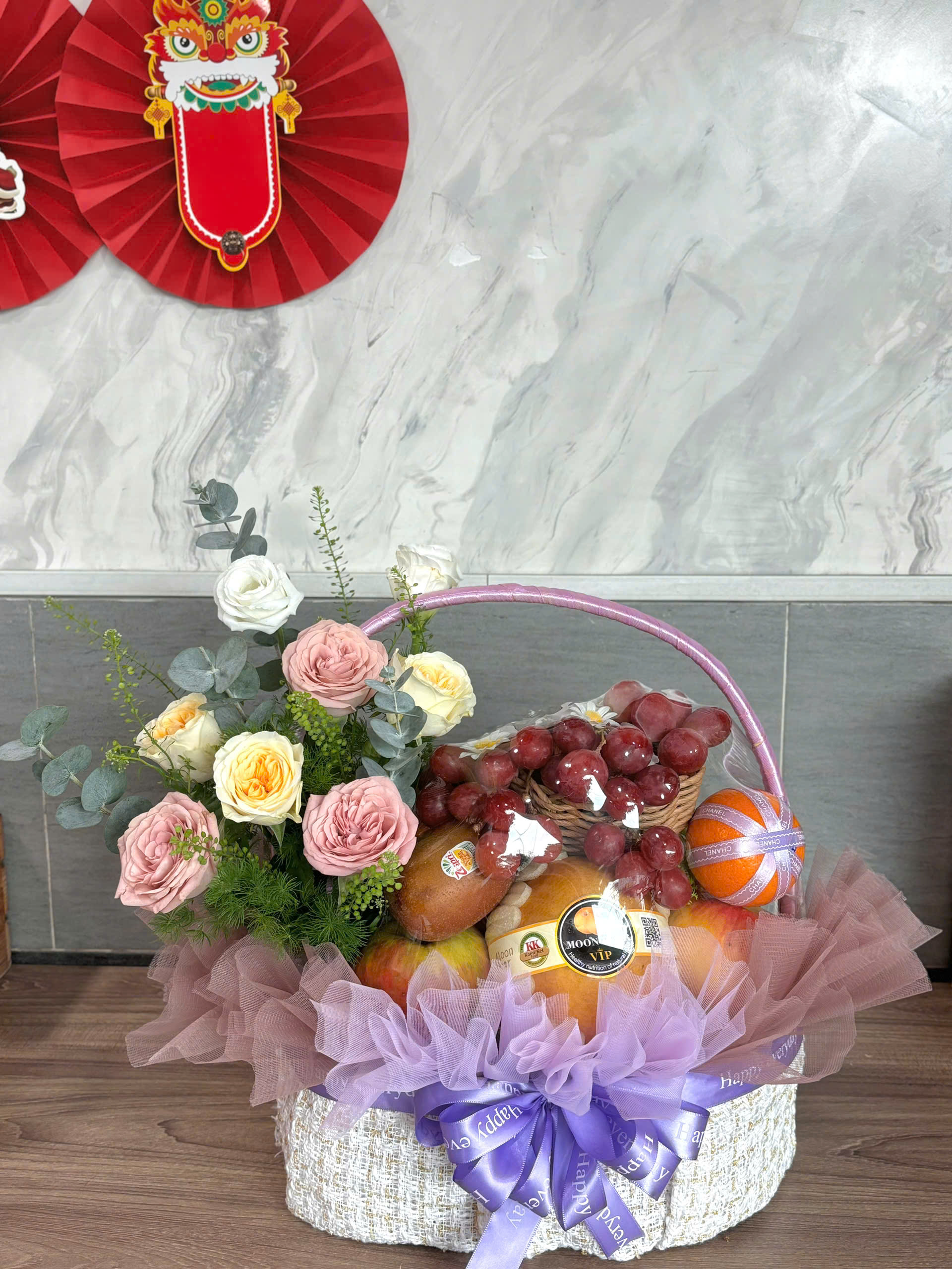 Giỏ Tím mix Hoa (Cái)