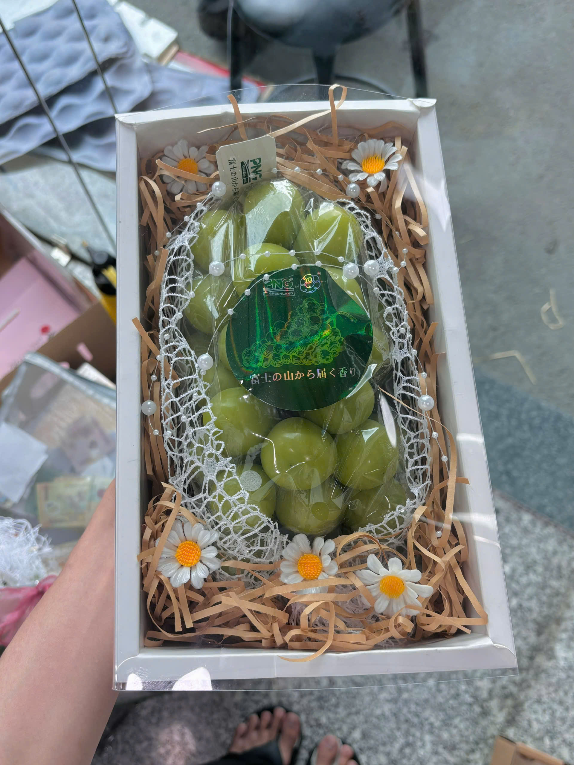 Hộp nho xanh (Cái/Điều chỉnh theo nhu cầu khách hàng - Giá nho)